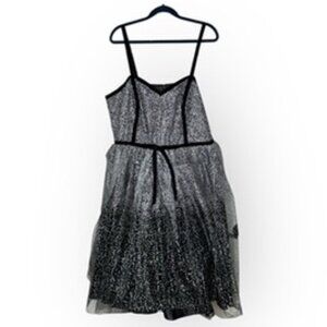 Modcloth Sparkling Black and Silver Dress